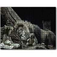 Cakapuzzle Fantazi Küçük Kız Aslan Aile 500 Parça Puzzle