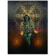 Cakapuzzle Fantezi Karanlık Cadı Savaşçı Ahşap 500 Parça Puzzle