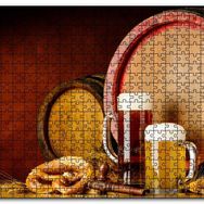 Cakapuzzle Fıçılar Buğday Başakları ve Biralar Mdf 1000 Parça Puzzle
