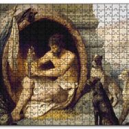 Cakapuzzle Fıçının İçindeki Diogenes ve Köpekler Mdf 500 Parça Puzzle