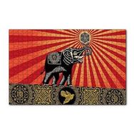 Cakapuzzle Fil Kuş ve Tribal Desenler 120 Parça Ahşap Puzzle
