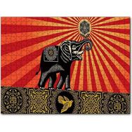 Cakapuzzle Fil Kuş ve Tribal Desenler Mdf 120 Parça Puzzle