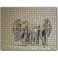 Cakapuzzle Fil Sürüsü ve Tozlu Topraklar Mdf 120 Parça Puzzle