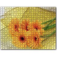 Cakapuzzle File Üzerinde Turuncu Papatya Demeti Görseli Mdf 120 Parça Puzzle