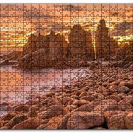 Cakapuzzle Filipinler Kayalık Sahilde Günbatımı Bulutlu Mdf 1000 Parça Puzzle