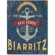 Cakapuzzle Fransa Biarritz ve Çapa Afişi Görseli 120 Parça Puzzle
