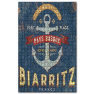 Cakapuzzle Fransa Biarritz ve Çapa Afişi Görseli Ahşap 255 Parça Puzzle