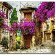 Cakapuzzle Fransa Provence Eski Binalar Görseli Mdf 120 Parça Puzzle