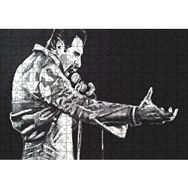 Cakapuzzle Freddie Mercury Siyah Beyaz Görsel 120 Parça Ahşap Puzzle