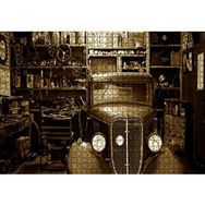 Cakapuzzle Garajdaki Antika Araba Sepya Resim Mdf 1000 Parça Puzzle