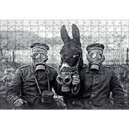 Cakapuzzle Gaz Maskeli Askerler ve Eşek SB 120 Parça Ahşap Puzzle