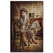 Cakapuzzle Gazete Okuyan Kasketli Çocuk Ahşap 255 Parça Puzzle