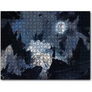 Cakapuzzle Gece Dolunay ve Savaşçı Silüeti Mdf 1000 Parça Puzzle