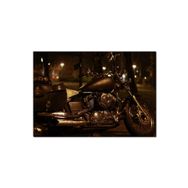 Cakapuzzle Gece Işıkları Altında Siyah Chopper Motorsiklet Mdf 120 Parça Puzzle