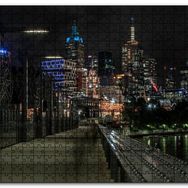 Cakapuzzle Gece Işıkları Gökdelenler ve Deniz Mdf 500 Parça Puzzle