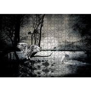Cakapuzzle Gecede Balıkçı Kuşları Göl Ahşap 500 Parça Puzzle