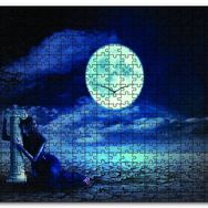 Cakapuzzle Gecede Üzgün Kadın Fantastik Ahşap 1000 Parça Puzzle