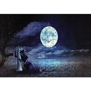 Cakapuzzle Gecede Üzgün Kadın Fantastik Mdf 120 Parça Puzzle