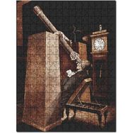 Cakapuzzle Geçmiş Teleskop Gökbilimci Görseli Mdf 500 Parça Puzzle