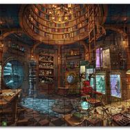 Cakapuzzle Geçmişteki Laburatuvar Sanat Görseli Mdf 120 Parça Puzzle