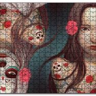Cakapuzzle Genç Kız ve Ters Simetrik Ölüsü Mdf 120 Parça Puzzle