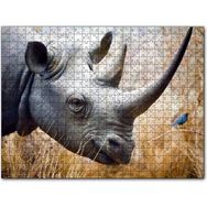 Cakapuzzle Gergedan Başı Yakın Çekim Mdf 500 Parça Puzzle