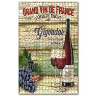 Cakapuzzle Gigondas Şarabı Afişi Görseli Ahşap 255 Parça Puzzle