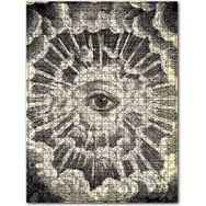 Cakapuzzle Gizemli Göz ve Bulutlar Karakalem 255 Parça Puzzle