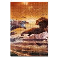 Cakapuzzle Godzilla Kong Kral Kong Görsel Mdf 120 Parça Puzzle