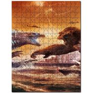 Cakapuzzle Godzilla Kong Kral Kong Görsel Mdf 255 Parça Puzzle