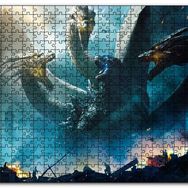 Cakapuzzle Godzilla Kral Ghidorah Son Savaş Ahşap 1000 Parça Puzzle