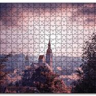 Cakapuzzle Gökyüzü Güneş Işınları ve Kilise Ahşap 255 Parça Puzzle