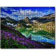 Cakapuzzle Göl Etrafında Dağlar Bahar Ahşap 1000 Parça Puzzle