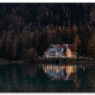 Cakapuzzle Göl Kenarındaki Villa ve Sık Ağaçlar Mdf 120 Parça Puzzle