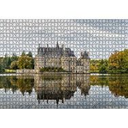 Cakapuzzle Göl Kıyısındaki Görkemli Şato ve Orman 120 Parça Ahşap Puzzle