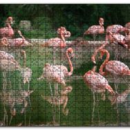 Cakapuzzle Gölde Flamingolar Mdf 1000 Parça Puzzle