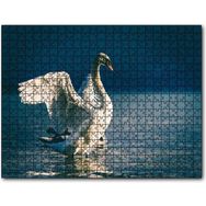 Cakapuzzle Gölde Kanatlarını Açan Kuğular Mdf 120 Parça Puzzle