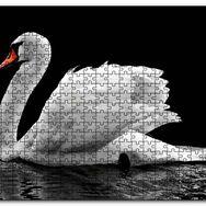 Cakapuzzle Göldeki Beyaz Kuğu Monochrome Mdf 120 Parça Puzzle