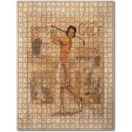 Cakapuzzle Golfcu Kadın Afişi Görseli Ahşap 500 Parça Puzzle
