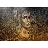 Cakapuzzle Gotik Steampunk Portre Kadın Genç Ahşap 500 Parça Puzzle