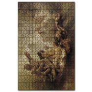 Cakapuzzle Gözleri Kapalı Adam ve Avucunda İnsanlar Ahşap 500 Parça Puzzle