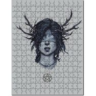 Cakapuzzle Gözleri Kapalı Minimalist Anime Adam Görsel Mdf 1000 Parça Puzzle