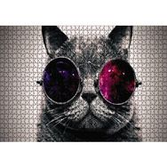 Cakapuzzle Gözlüklü Kedi 120 Parça Ahşap Puzzle