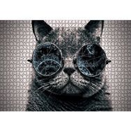 Cakapuzzle Gözlüklü Siyah Kedi ve Formüller 1000 Parça Puzzle
