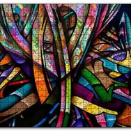 Cakapuzzle Graffiti İçiçe Renkli Harfler Mdf 120 Parça Puzzle