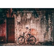 Cakapuzzle Grafiti Bisiklet Çocukları Görseli Mdf 500 Parça Puzzle