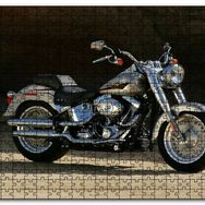 Cakapuzzle Gri Harley Davidson Motorsiklet Mdf 120 Parça Puzzle