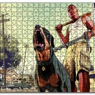 Cakapuzzle Gta 5 Franklin ve Chop Mdf 120 Parça Puzzle