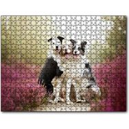 Cakapuzzle Gülerek Poz Veren Sevimli Köpekler ve Çiçekler Mdf 1000 Parça Puzzle