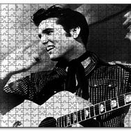Cakapuzzle Gülümseyen Elvis Presley ve Gitarı Sb Mdf 1000 Parça Puzzle